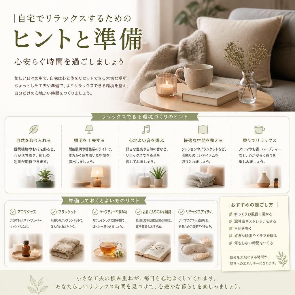 4. リラックスできる空間づくり