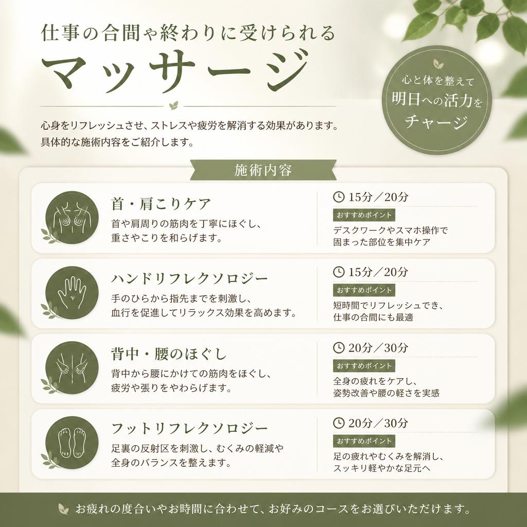 仕事疲れを癒す特別な方法