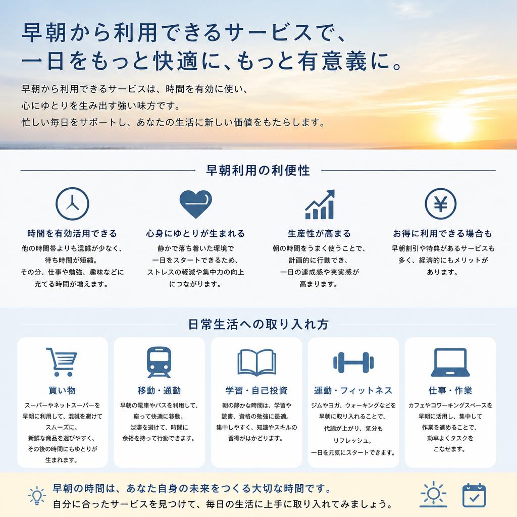 早朝のリラックスタイム