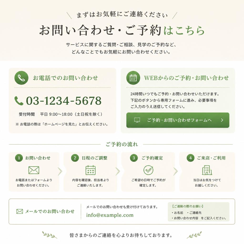 今すぐお問い合わせを！