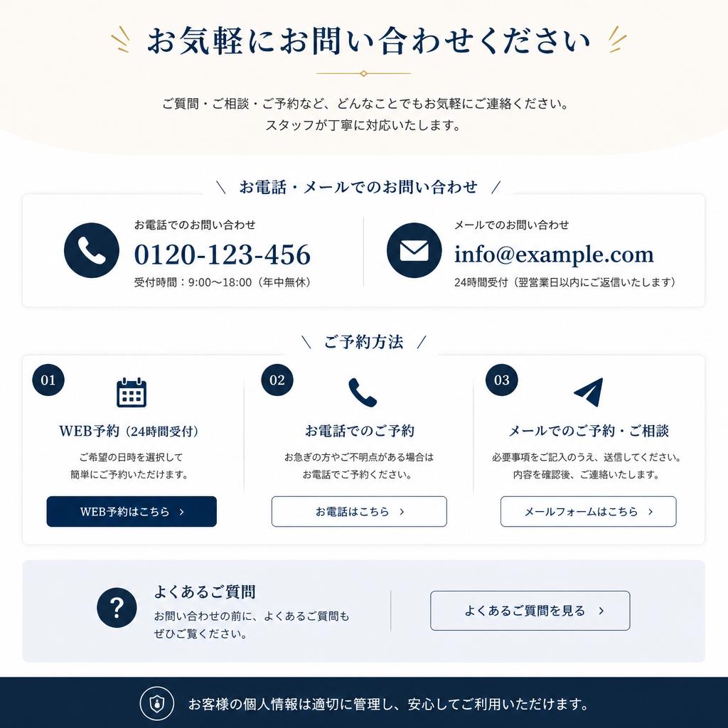 今すぐお問い合わせを！