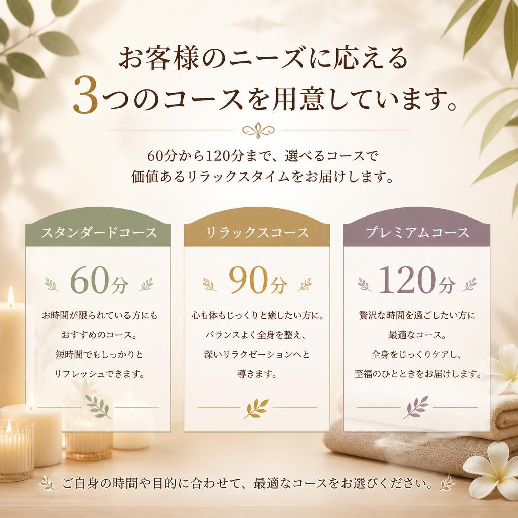 充実のメニュー