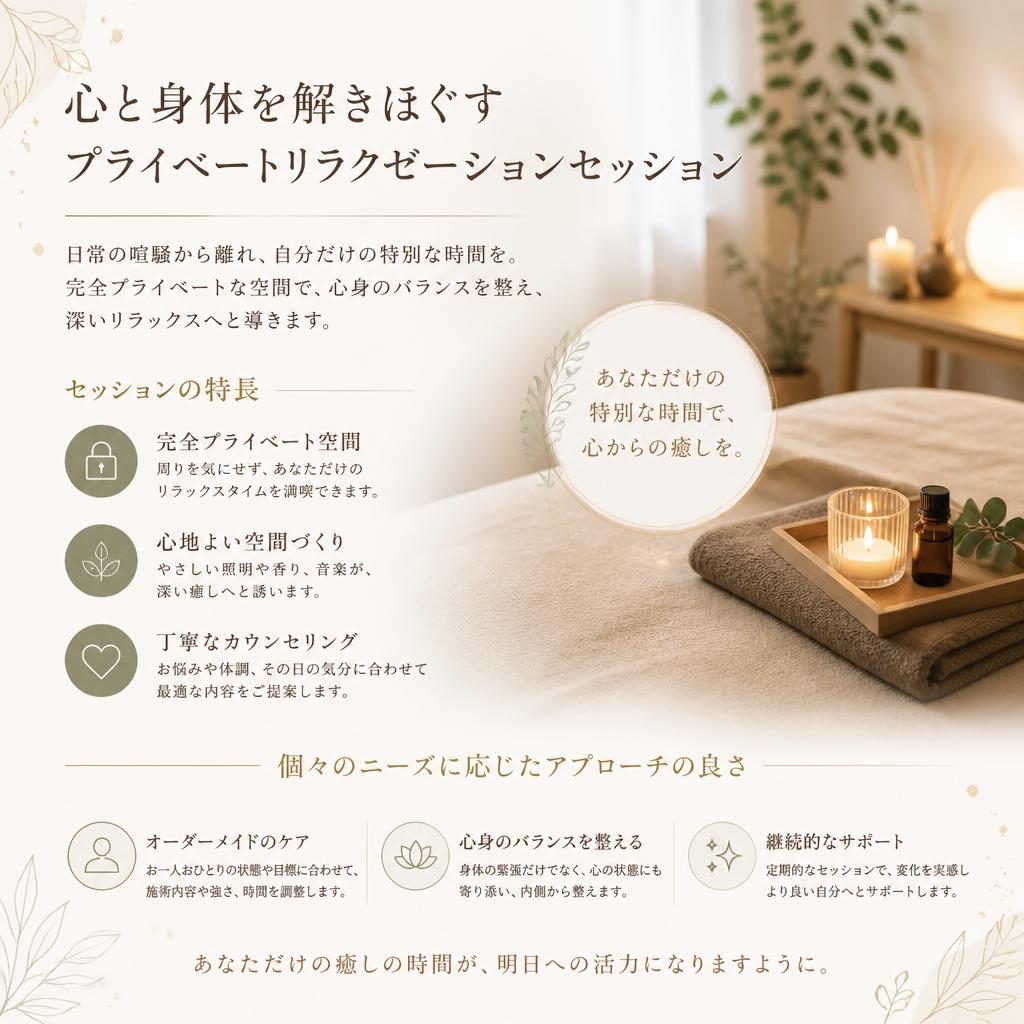プライベートセッションの魅力