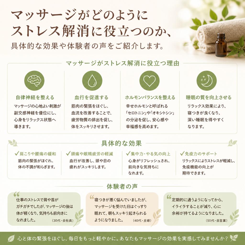 ストレス解消に最適なマッサージ