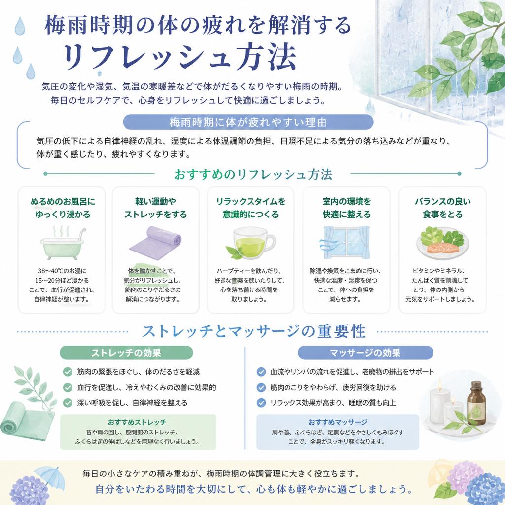 疲れた体が求めるリフレッシュ