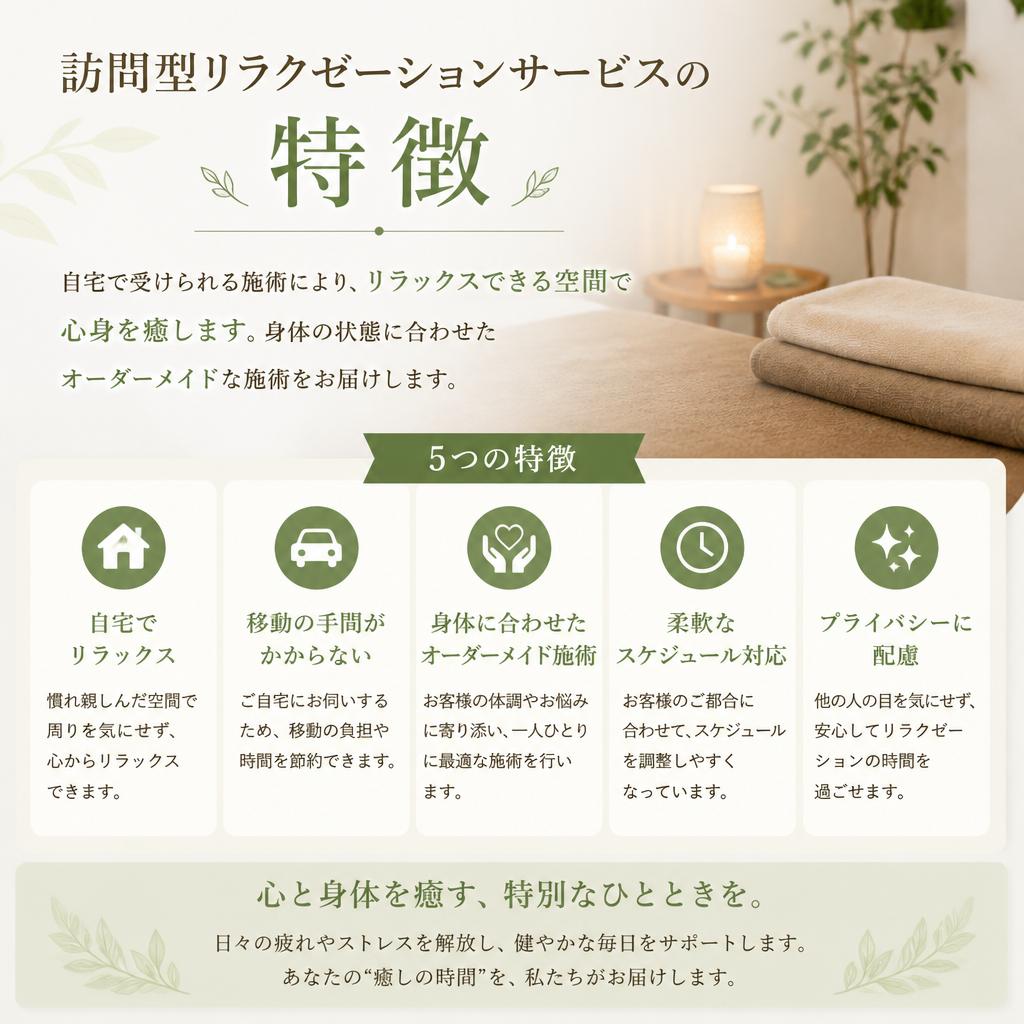 リラクゼーションの特徴