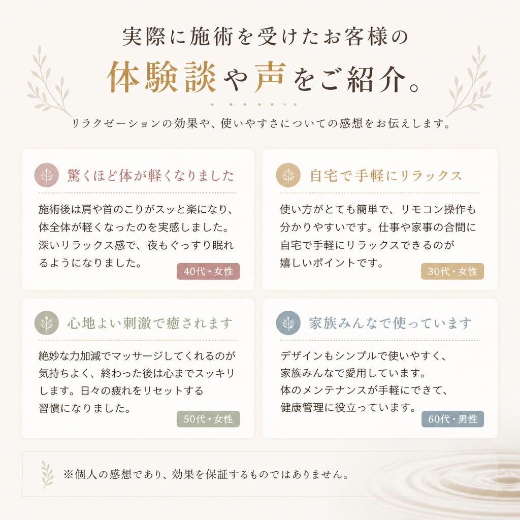 ご利用者の声